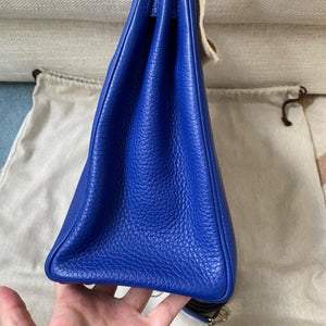Kelly 35 Togo Blue Electric PHW