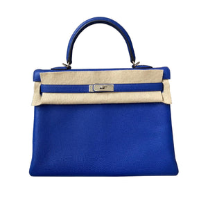 Kelly 35 Togo Blue Electric PHW