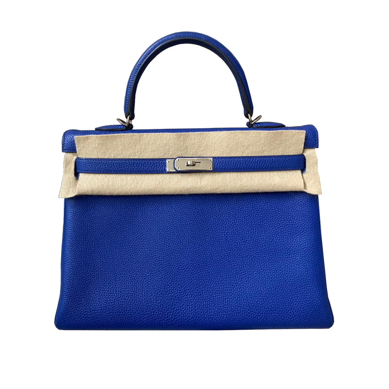 Kelly 35 Togo Blue Electric PHW