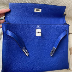Kelly 35 Togo Blue Electric PHW