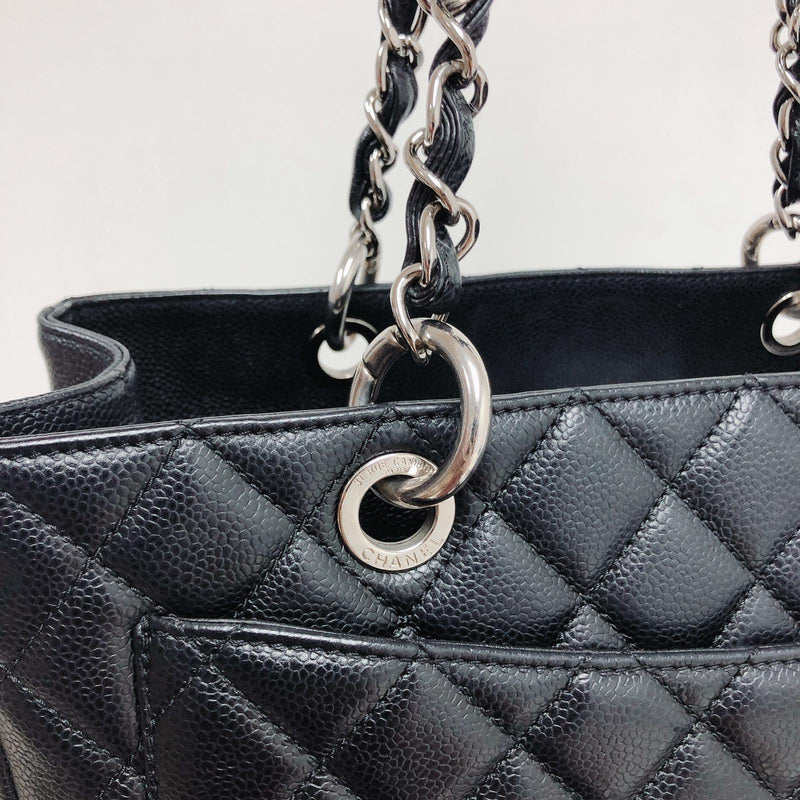 CHANEL GRAND SHOPPING 94305 NOIR UNI HANDBAG PURSE