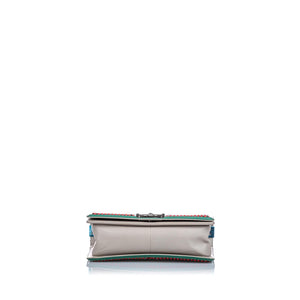 Medium Boy Flap Bag with Handle Beige