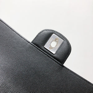 Mini Flap Bag Chevron Caviar Black