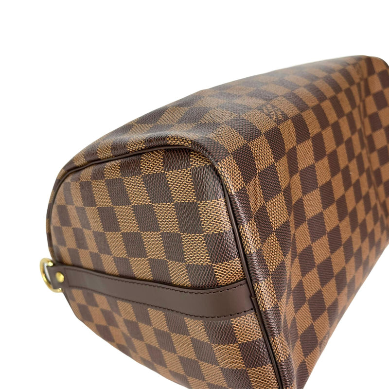 Louis Vuitton - Authenticated Speedy Bandoulière Handbag - Cloth Camel Abstract For Woman, Very Good condition
