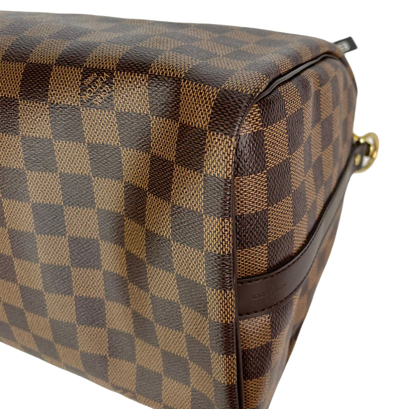 Louis Vuitton - Authenticated Speedy Bandoulière Handbag - Cloth Camel Abstract For Woman, Very Good condition