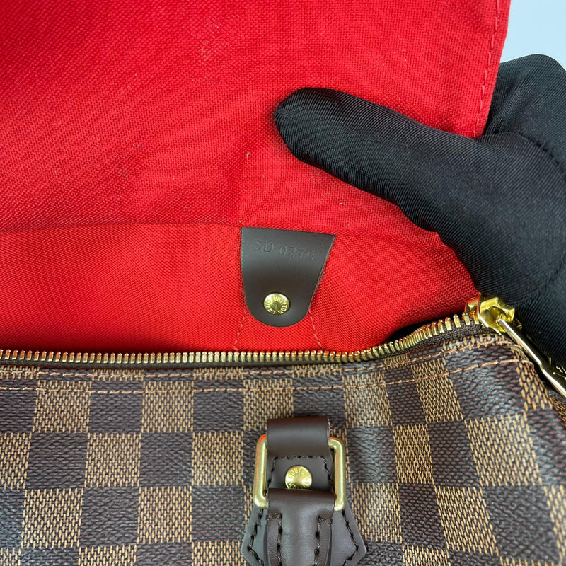 LOUIS VUITTON Speedy 30 Bandouliere Damier Shoulder Bag Black White, Brown  Louis Vuitton x Supreme Camouflage Belt Bag PM