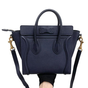 SmoothLeather Nano Luggage Tote Blue