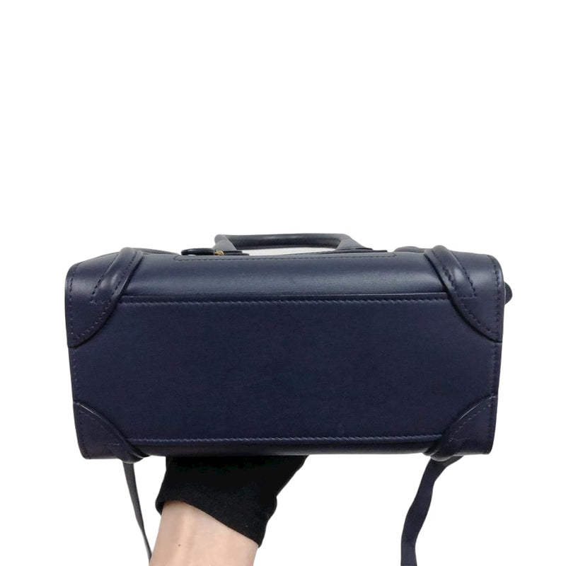 SmoothLeather Nano Luggage Tote Blue
