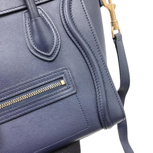 SmoothLeather Nano Luggage Tote Blue