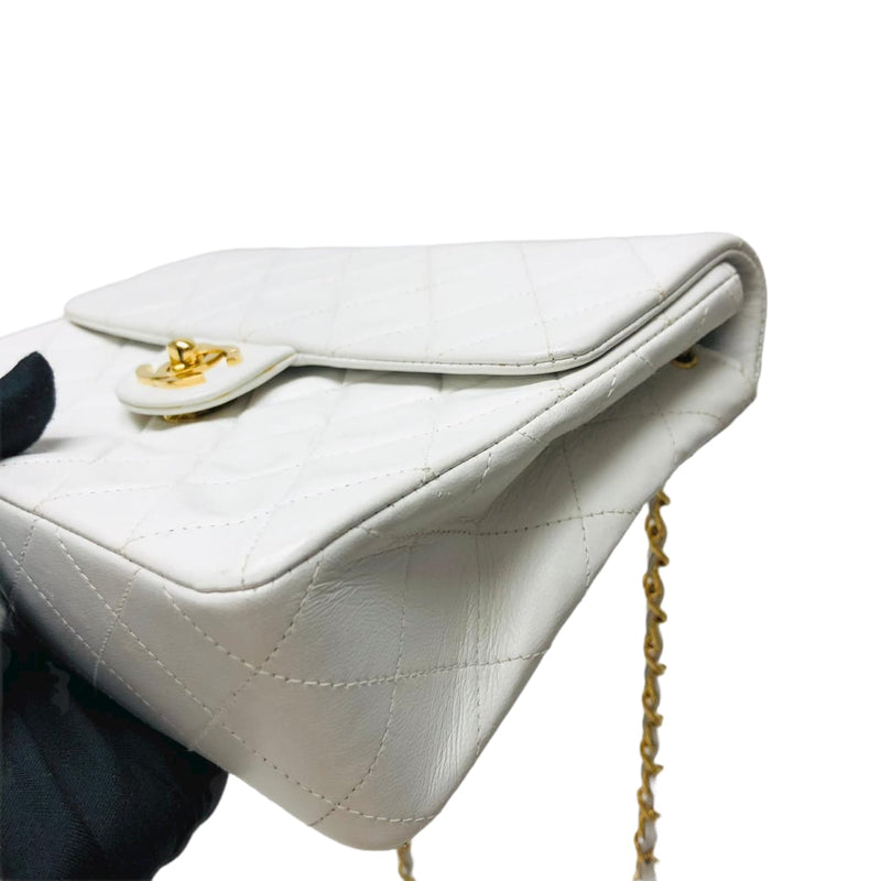 Vintage Mini Square Shoulder Bag White