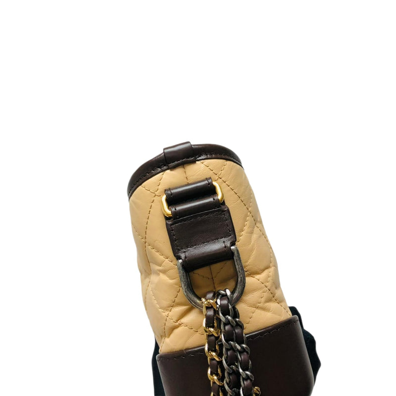 Gabrielle Small Hobo Bag Beige