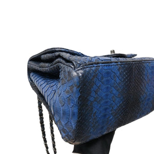 Medium Bag Python Leather Blue