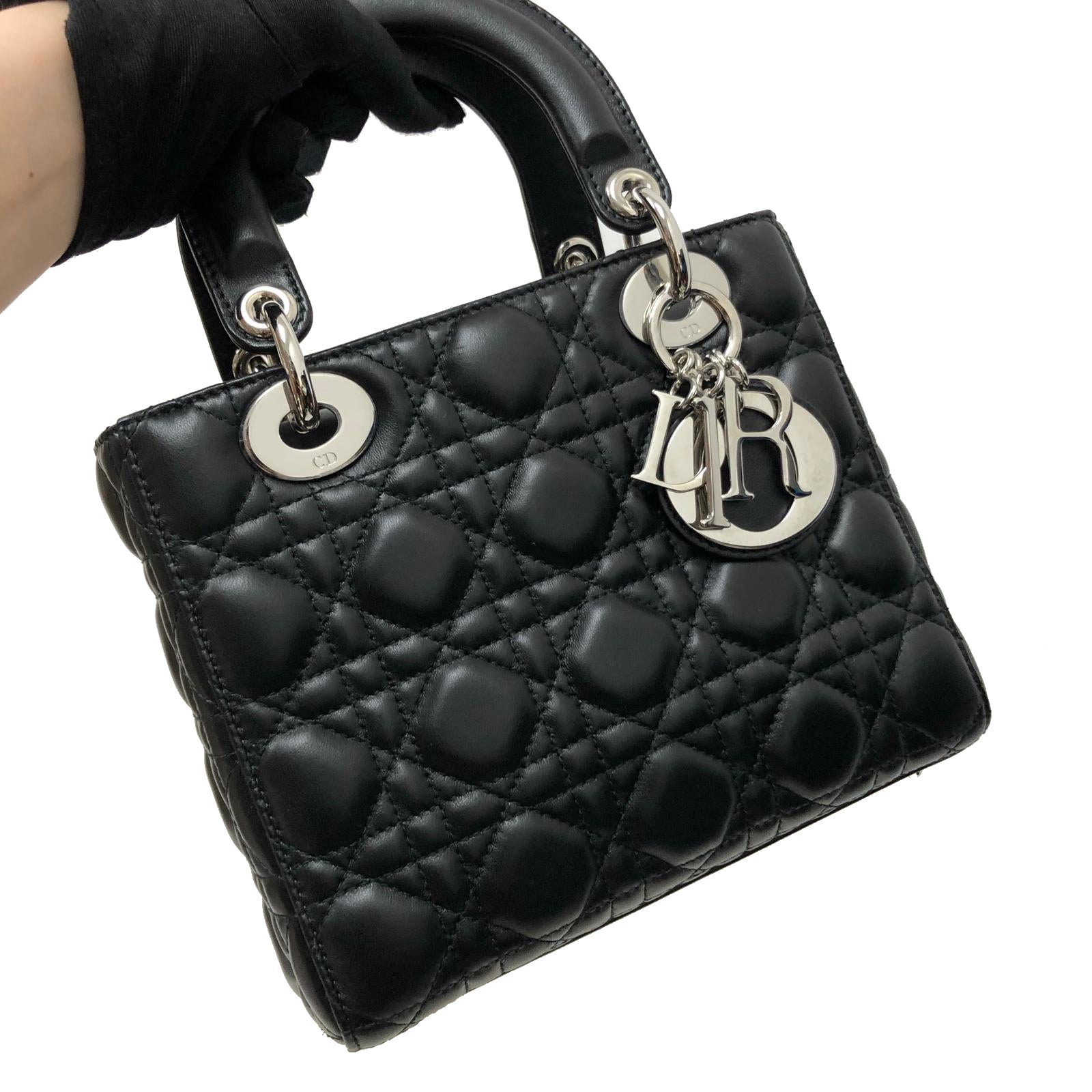 Dior Mini Lady Dior Bag Black SHW – Bag Religion