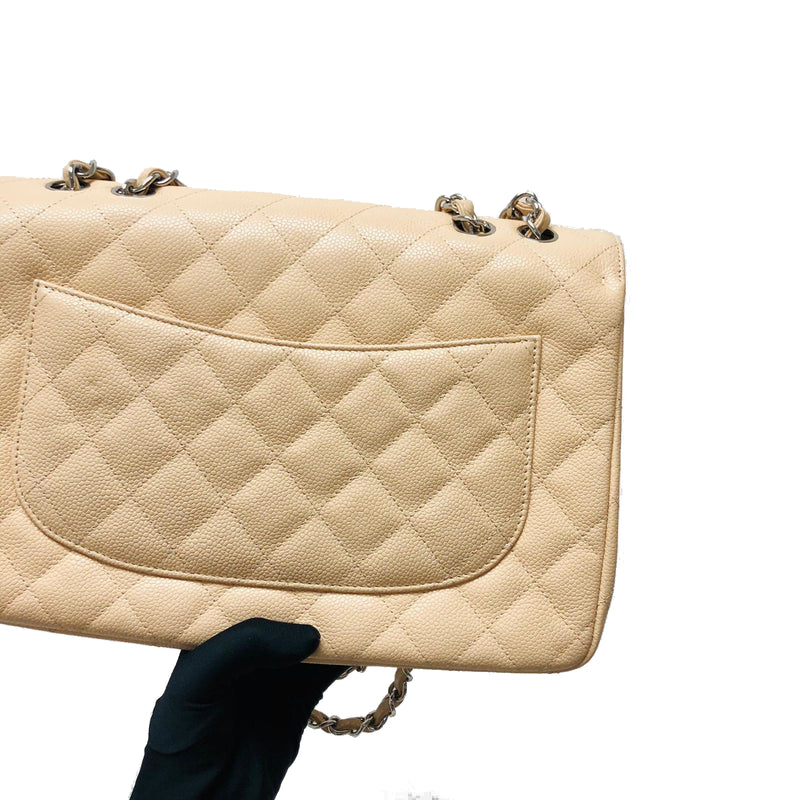 Classic single Flap Beige SHW