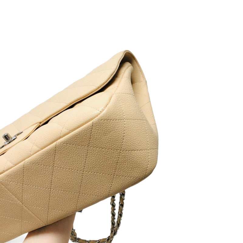 Classic single Flap Beige SHW