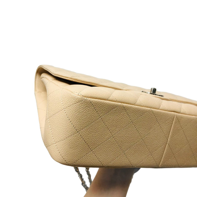 Classic single Flap Beige SHW