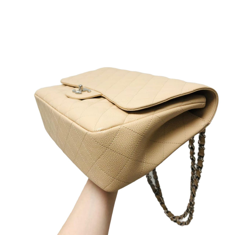 Classic single Flap Beige SHW