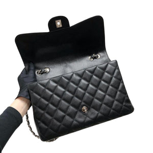 Classic Jumbo Single Flap Black SHW