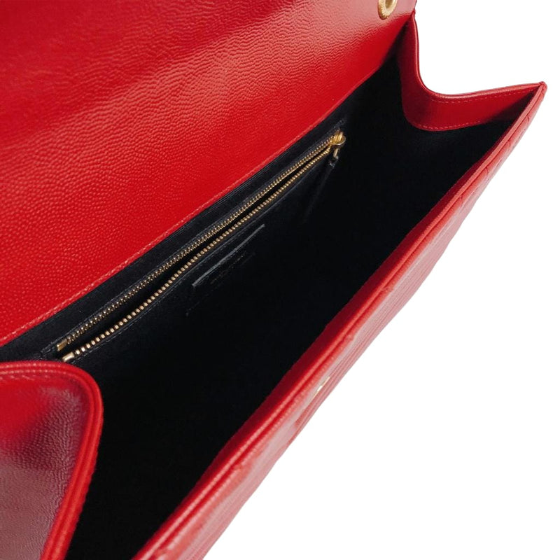 Envelope Large in Chevron Quilted Leather Red