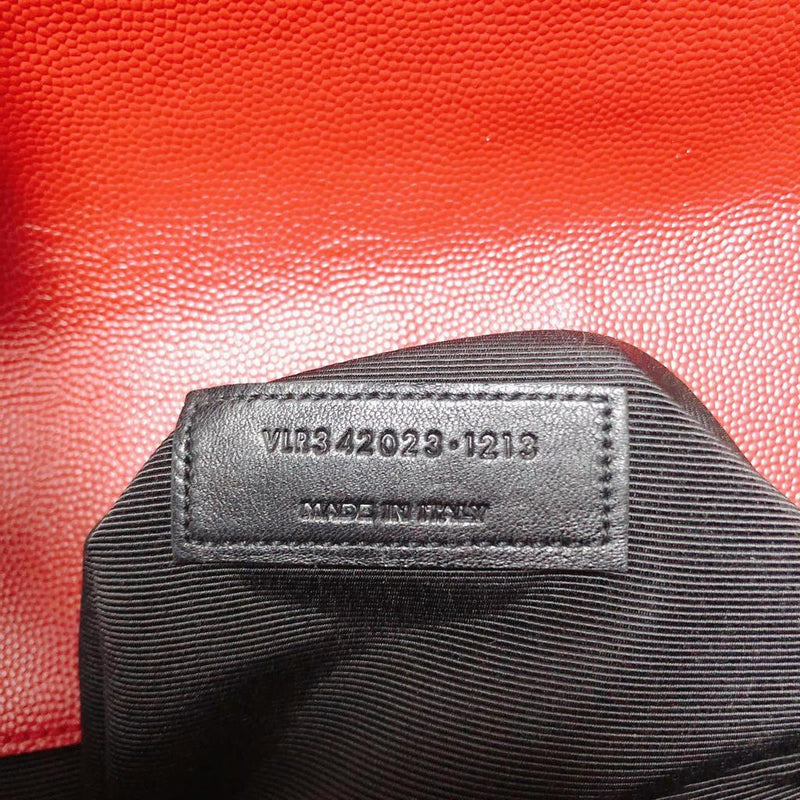 Envelope Large in Chevron Quilted Leather Red