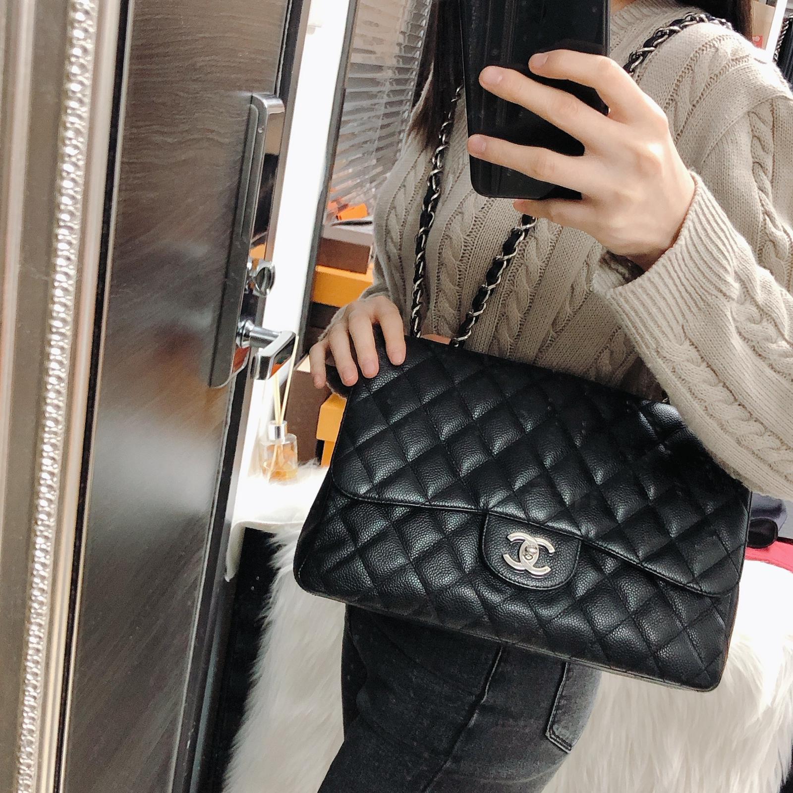 CHANEL CLASSIC PUMP ブラック 36 Chanel Classic Jumbo Single Flap Black SHW – Bag Religion