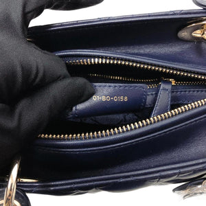 Lady Dior Medium in Blue with LGHW