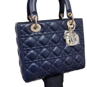 Lady Dior Medium in Blue with LGHW