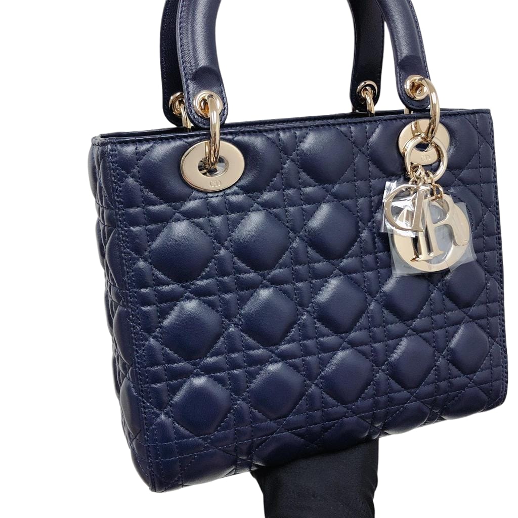 Lady Dior Medium in Blue with LGHW – Bag Religion