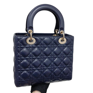 Lady Dior Medium in Blue with LGHW
