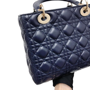 Lady Dior Medium in Blue with LGHW