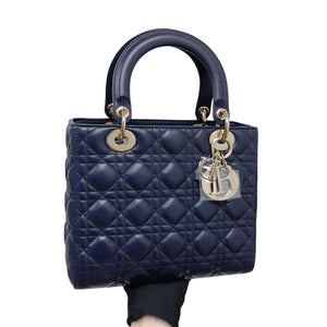 Lady Dior Medium in Blue with LGHW