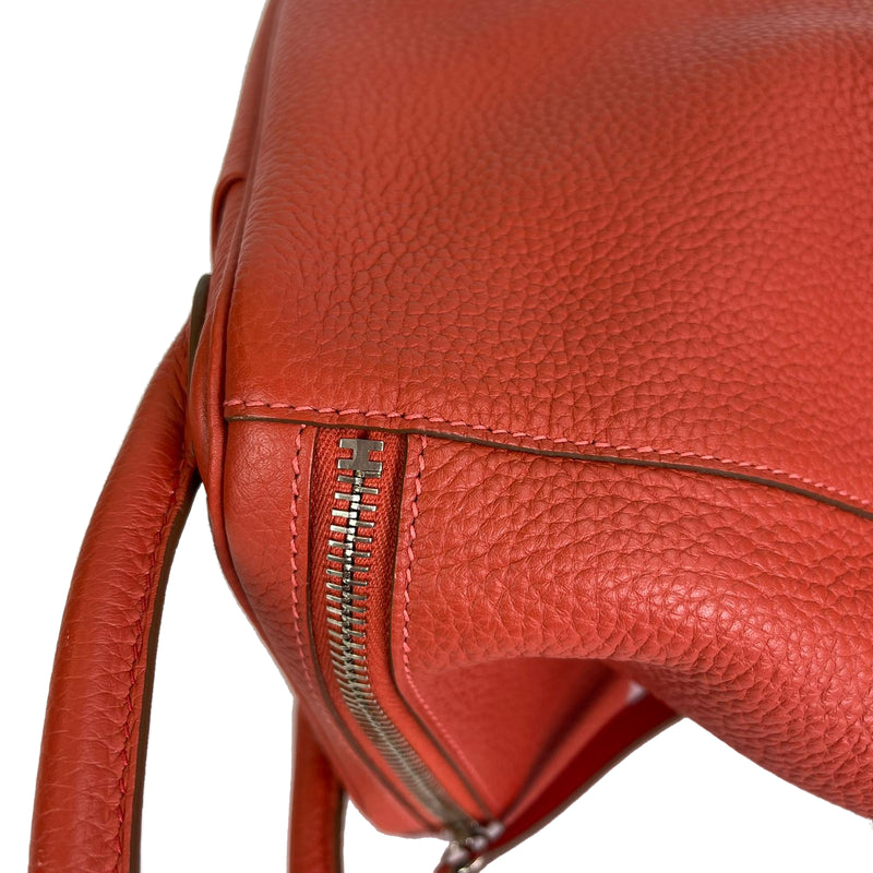 Lindy 30 Bougainvillea Interior Clemence Leather Shoulder Bag Brick