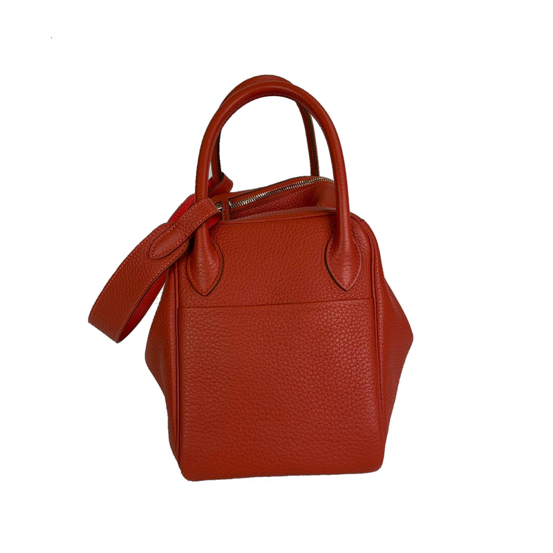 Lindy 30 Bougainvillea Interior Clemence Leather Shoulder Bag Brick