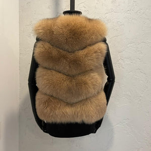 Fox Fur Vest Caramel