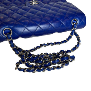 Classic Flap Medium Electric Blue Lambskin SHW