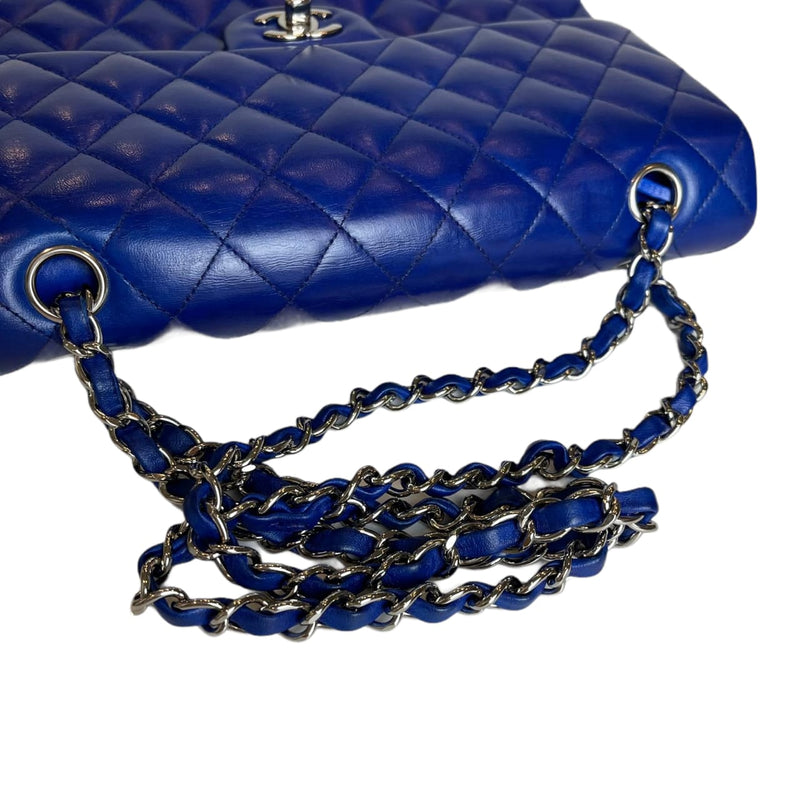 Classic Flap Medium Electric Blue Lambskin SHW