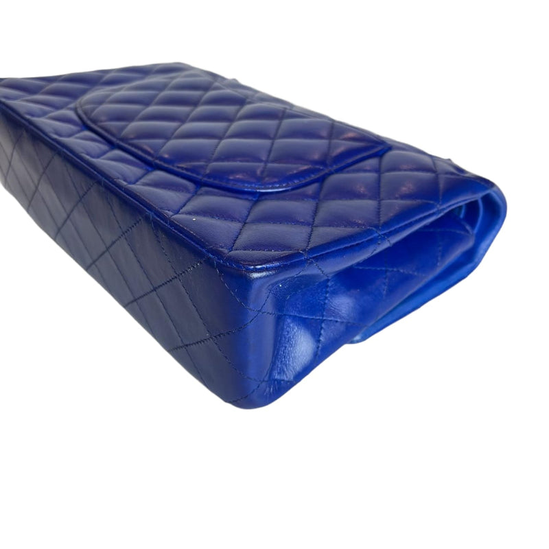 Classic Flap Medium Electric Blue Lambskin SHW