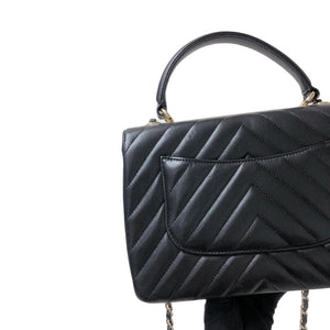 Small Trendy CC Lambskin Black