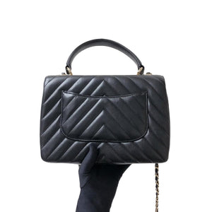 Small Trendy CC Lambskin Black