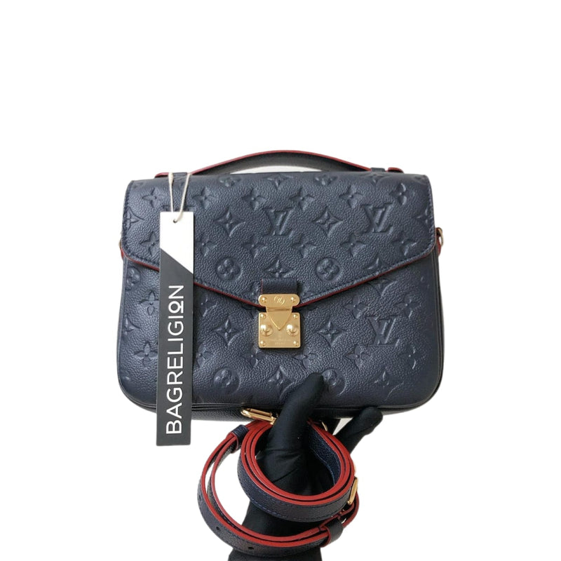 Louis Vuitton Pochette Metis Leather Monogram Marine Blue