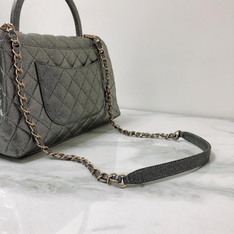 Chanel Business Affinity Clutch with Chain Flap, Gray Caviar Leather with  Gold Hardware, New in Box GA001