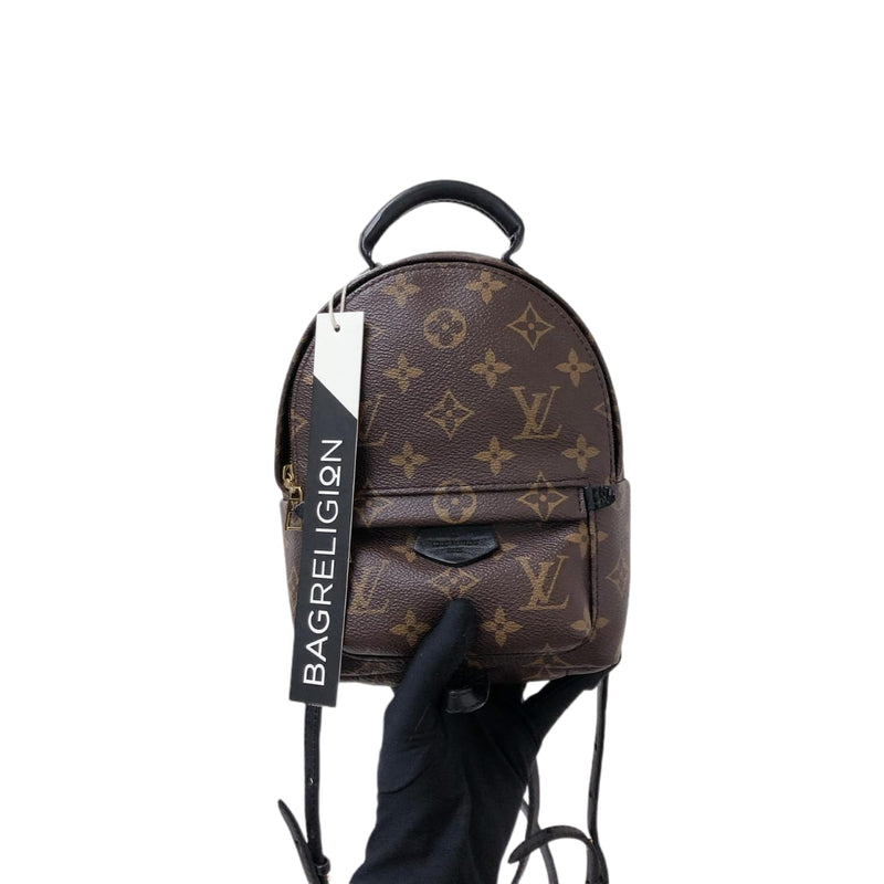 Louis Vuitton Backpack Palm Springs Monogram Infrarouge Mini Black Red