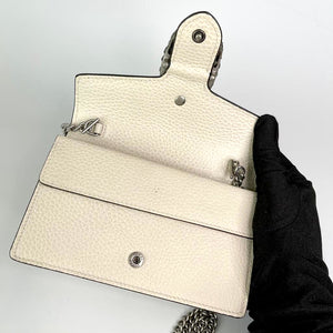 Super Mini Dionysus Leather Crossbody Bag in White with RHW