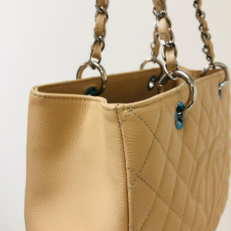Grand Shopping Tote GST in Beige with SHW