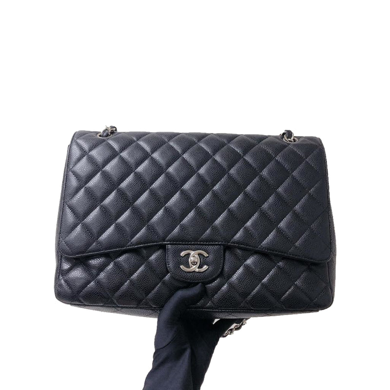 Single Flap Maxi in Black with SHW