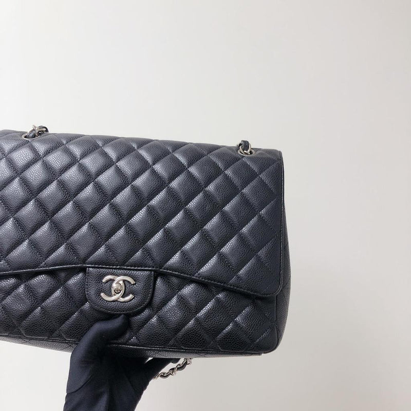 Single Flap Maxi in Black with SHW