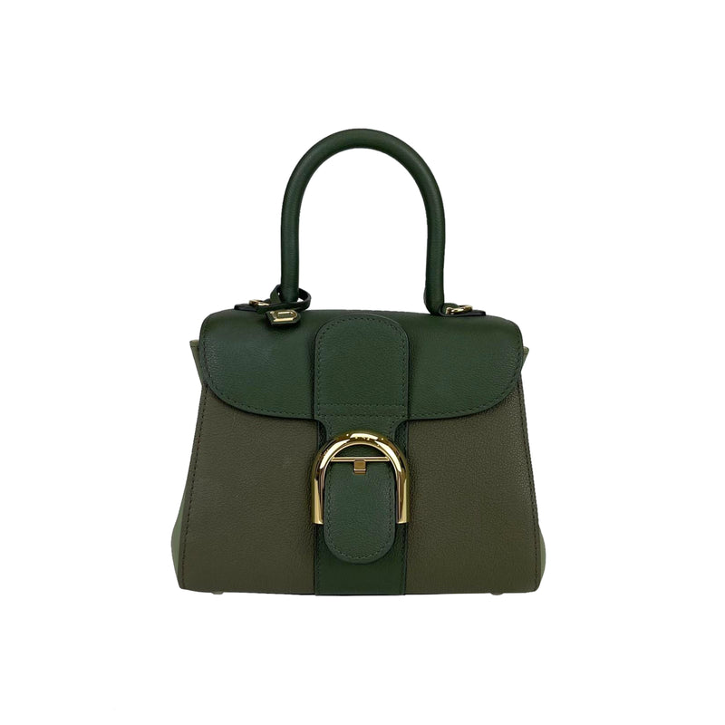 Brillant Mini Tri-colour Sellier Bag in Green with GHW