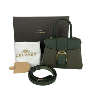 Brillant Mini Tri-colour Sellier Bag in Green with GHW