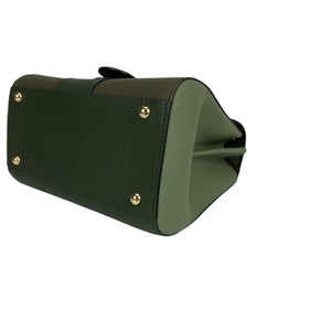 Brillant Mini Tri-colour Sellier Bag in Green with GHW