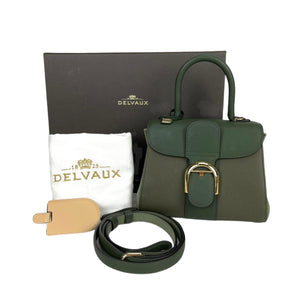 Brillant Mini Tri-colour Sellier Bag in Green with GHW